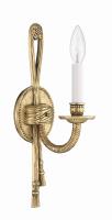 One Light Wall Sconce by Crystorama - Lexsi Collection, Olde Brass Finish - 651-OB