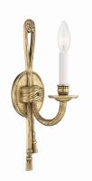 One Light Wall Sconce by Crystorama - Lexsi Collection, Olde Brass Finish - 651-OB