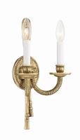 Two Light Wall Sconce by Crystorama - Lexsi Collection, Olde Brass Finish - 650-OB