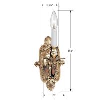 One Light Wall Sconce by Crystorama - Marlowe Collection, Polished Brass Finish - 641-PB