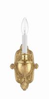 One Light Wall Sconce by Crystorama - Marlowe Collection, Polished Brass Finish - 641-PB