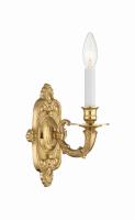 One Light Wall Sconce by Crystorama - Marlowe Collection, Polished Brass Finish - 641-PB