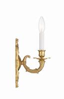 One Light Wall Sconce by Crystorama - Marlowe Collection, Polished Brass Finish - 641-PB