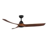 60"Ceiling Fan by Kuzco Lighting - Baylor Collection, Matte Black/Dark Walnut Finish - CF77860-MB/DW