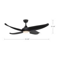56"Ceiling Fan by Kuzco Lighting - Coronado Collection, Matte Black Finish - CF90955-MB