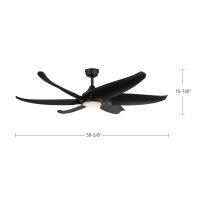 60"Ceiling Fan by Kuzco Lighting - Coronado Collection, Matte Black Finish - CF90960-MB