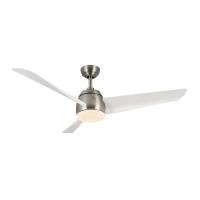 54"Ceiling Fan by Kuzco Lighting - Thalia Collection, Brushed Nickel/Matte White Finish - CF91954-BN/WH