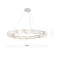 LED Chandelier by Kuzco Lighting - Nami Collection, Antique White Finish - CH18035-AW