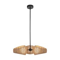 LED Chandelier by Kuzco Lighting - Lanai Collection, Black/Opal Glass Finish - CH20625-BK/OP