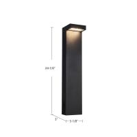 LED Exterior Bollard by Kuzco Lighting - Evans Collection, Black Finish - EB45624-BK-UNV
