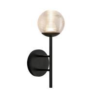 LED Exterior Wall Mount by Kuzco Lighting - Claremont Collection, Black/Clear Ribbed Glass Finish - EW78513-BK/CR