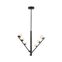 LED Pendant by Kuzco Lighting - Cypress Collection, Black/Opal Glass Finish - PD55520-BK/OP