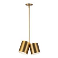 Two Light Pendant by Kuzco Lighting - Keiko Collection, Brushed Gold Finish - PD58814-BG
