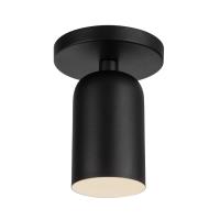 One Light Semi-Flush Mount by Kuzco Lighting - Nola Collection, Black Finish - SF57704-BK