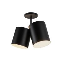 Two Light Semi-Flush Mount by Kuzco Lighting - Keiko Collection, Black Finish - SF58814-BK