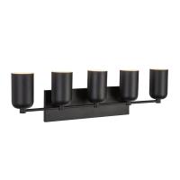 Five Light Vanity by Kuzco Lighting - Nola Collection, Black Finish - VL57732-BK