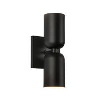 Two Light Wall Sconce by Kuzco Lighting - Nola Collection, Black Finish - WS57712-BK