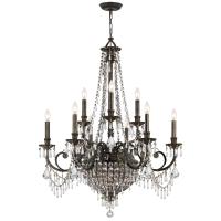 12 Light Chandelier by Crystorama - Vanderbilt Collection, English Bronze Finish - 5168-EB-CL-MWP
