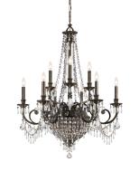 12 Light Chandelier by Crystorama - Vanderbilt Collection, English Bronze Finish - 5168-EB-CL-MWP