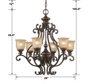 Six Light Chandelier by Crystorama - Norwalk Collection, Bronze Umber Finish - 7416-BU