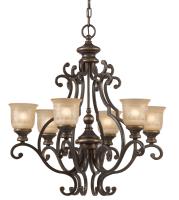 Six Light Chandelier by Crystorama - Norwalk Collection, Bronze Umber Finish - 7416-BU