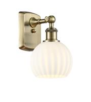 One Light Wall Sconce by Innovations - Ballston Collection, Antique Brass Finish - 516-1W-AB-G1217-6WV