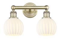 Two Light Bath Vanity by Innovations - Edison Collection, Antique Brass Finish - 616-2W-AB-G1217-6WV