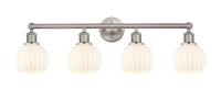 Four Light Bath Vanity by Innovations - Edison Collection, Brushed Satin Nickel Finish - 616-4W-SN-G1217-6WV