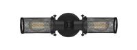 Two Light Bath Vanity by Innovations - Austere Collection, Matte Black Finish - 900-2W-BK-CE219-BK