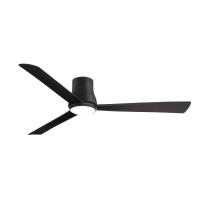 60"Ceiling Fan by Minka Aire - Simple Flush-60" Collection, Coal Black Finish - F874-CL