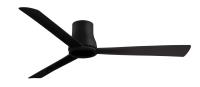 60"Ceiling Fan by Minka Aire - Simple Flush-60" Collection, Coal Black Finish - F874-CL