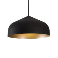 One Light Pendant by Kuzco Lighting - Helena Collection, Black/Gold Finish - 49117-BK/GD