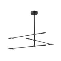 LED Chandelier by Kuzco Lighting - Rotaire Collection, Black Finish - CH90132-BK-UNV