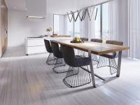 LED Linear Pendant by Kuzco Lighting - Chute Collection, Black Finish - LP14840-BK-UNV-010