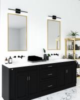 LED Vanity Light by Kuzco Lighting - Vega Minor Collection, Black Finish - VL18224-BK-UNV
