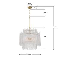 Eight Light Chandelier by Crystorama - Ackerly Collection, Aged Brass Finish - ACK-928-AG