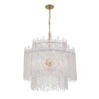 Eight Light Chandelier by Crystorama - Ackerly Collection, Aged Brass Finish - ACK-928-AG
