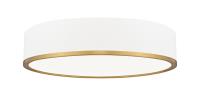 LED Flush Mount by Z-Lite - Bradley Collection, Matte White + Modern Gold Finish - 1018F20-MW-MGLD-LED