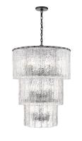 12 Light Chandelier by Z-Lite - Glacier Collection, Matte Black Finish - 1943-36MB