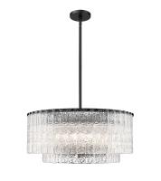 Ten Light Pendant by Z-Lite - Glacier Collection, Matte Black Finish - 1943P26-2-MB
