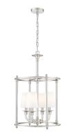 Four Light Chandelier by Z-Lite - Katerina Collection, Brushed Nickel Finish - 1950-4C-BN