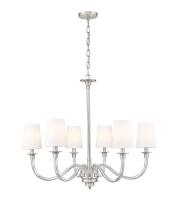 Six Light Chandelier by Z-Lite - Katerina Collection, Brushed Nickel Finish - 1950-6BN