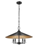 Five Light Pendant by Z-Lite - Rialto Collection, Matte Black Finish - 1953-22MB