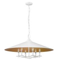 Six Light Pendant by Z-Lite - Rialto Collection, Matte White Finish - 1953-32MW