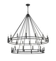 28 Light Chandelier by Z-Lite - Dennison Collection, Matte Black Finish - 4005-28MB