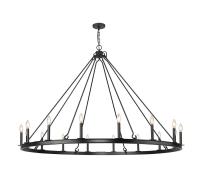 16 Light Chandelier by Z-Lite - Barclay Collection, Matte Black Finish - 482R-16MB