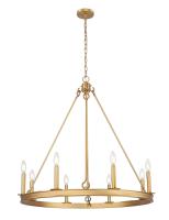Eight Light Chandelier by Z-Lite - Barclay Collection, Rubbed Brass Finish - 482R-8RB