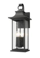Four Light Outdoor Wall Light by Z-Lite - Tiberius Collection, Black Finish - 5017B-BK