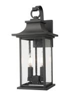 Two Light Outdoor Wall Sconce by Z-Lite - Tiberius Collection, Black Finish - 5017M-BK