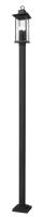 Four Light Outdoor Post Mounted Fixture by Z-Lite - Tiberius Collection, Black Finish - 5017PHBS-536P-BK